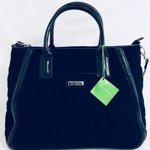 Vera Bradley Trapeze Tote Handbag Classic Black
